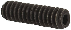 Value Collection - #4-40 UNC, 3/8" OAL, Knurled Cup Point Set Screw - Grade 8 Alloy Steel, 0.05" Key - Exact Tooling