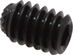 Value Collection - #8-32 UNC, 1/4" OAL, Knurled Cup Point Set Screw - Grade 8 Alloy Steel, 5/64" Key - Exact Tooling