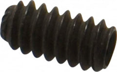 Value Collection - #10-24 UNC, 3/8" OAL, Knurled Cup Point Set Screw - Grade 8 Alloy Steel, 3/32" Key - Exact Tooling