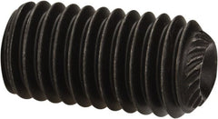 Value Collection - 1/2-13 UNC, 1" OAL, Knurled Cup Point Set Screw - Grade 8 Alloy Steel, 1/4" Key - Exact Tooling
