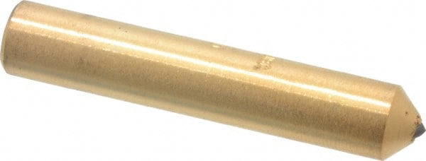 Norton - 1/4 Carat Single Point Diamond Dresser - 2" Long x 3/8" Shank Diam, Contains 3 Stones - Exact Tooling