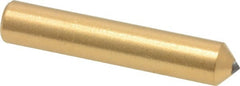 Norton - 1/3 Carat Single Point Diamond Dresser - 2" Long x 3/8" Shank Diam, Contains 3 Stones - Exact Tooling