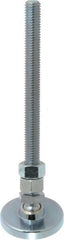 Gibraltar - 1/2-13 Bolt Thread, Studded Pivotal Stud Mount Leveling Pad & Mount - 3,500 Max Lb Capacity, 2" Base Diam - Exact Tooling
