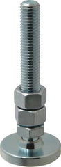 Gibraltar - 5/8-11 Bolt Thread, Studded Pivotal Stud Mount Leveling Pad & Mount - 5,000 Max Lb Capacity, 2" Base Diam - Exact Tooling