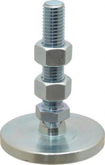 Gibraltar - 5/8-11 Bolt Thread, Studded Pivotal Stud Mount Leveling Pad & Mount - 5,000 Max Lb Capacity, 3" Base Diam - Exact Tooling