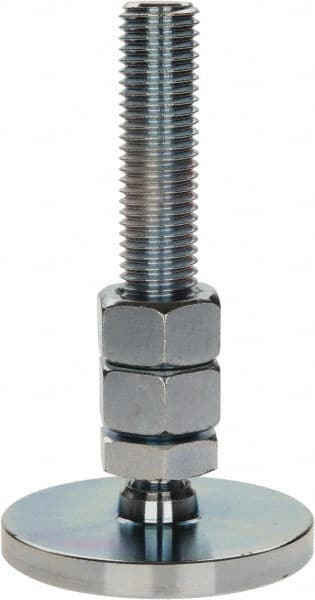 Gibraltar - 3/4-10 Bolt Thread, Studded Pivotal Stud Mount Leveling Pad & Mount - 6,000 Max Lb Capacity, 3" Base Diam - Exact Tooling