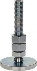 Gibraltar - 3/4-10 Bolt Thread, Studded Pivotal Stud Mount Leveling Pad & Mount - 6,000 Max Lb Capacity, 3" Base Diam - Exact Tooling