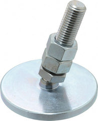 Gibraltar - 3/4-10 Bolt Thread, Studded Pivotal Stud Mount Leveling Pad & Mount - 6,000 Max Lb Capacity, 4" Base Diam - Exact Tooling