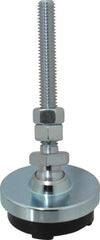 Gibraltar - 3/8-16 Bolt Thread, Studded Pivotal Stud Mount Leveling Pad & Mount - 1,500 Max Lb Capacity, 2" Base Diam - Exact Tooling