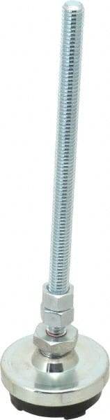 Gibraltar - 3/8-16 Bolt Thread, Studded Pivotal Stud Mount Leveling Pad & Mount - 1,500 Max Lb Capacity, 2" Base Diam - Exact Tooling