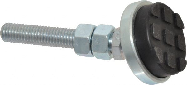 Gibraltar - 1/2-13 Bolt Thread, Studded Pivotal Stud Mount Leveling Pad & Mount - 3,000 Max Lb Capacity, 2" Base Diam - Exact Tooling