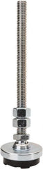 Gibraltar - 1/2-13 Bolt Thread, Studded Pivotal Stud Mount Leveling Pad & Mount - 3,000 Max Lb Capacity, 2" Base Diam - Exact Tooling