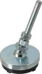 Gibraltar - 3/8-16 Bolt Thread, Studded Pivotal Stud Mount Leveling Pad & Mount - 1,500 Max Lb Capacity, 2-1/2" Base Diam - Exact Tooling