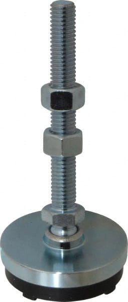 Gibraltar - 1/2-13 Bolt Thread, Studded Pivotal Stud Mount Leveling Pad & Mount - 3,000 Max Lb Capacity, 2-1/2" Base Diam - Exact Tooling
