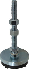 Gibraltar - 1/2-13 Bolt Thread, Studded Pivotal Stud Mount Leveling Pad & Mount - 3,000 Max Lb Capacity, 2-1/2" Base Diam - Exact Tooling