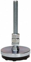 Gibraltar - 1/2-13 Bolt Thread, Studded Pivotal Stud Mount Leveling Pad & Mount - 3,000 Max Lb Capacity, 3" Base Diam - Exact Tooling