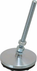 Gibraltar - 1/2-13 Bolt Thread, Studded Pivotal Stud Mount Leveling Pad & Mount - 3,000 Max Lb Capacity, 4" Base Diam - Exact Tooling
