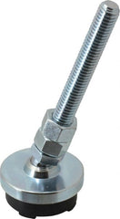 Gibraltar - 1/2-13 Bolt Thread, Studded Pivotal Stud Mount Leveling Pad & Mount - 3,500 Max Lb Capacity, 2" Base Diam - Exact Tooling