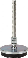 Gibraltar - 1/2-13 Bolt Thread, Studded Pivotal Stud Mount Leveling Pad & Mount - 3,500 Max Lb Capacity, 4" Base Diam - Exact Tooling