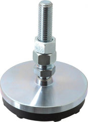 Gibraltar - 5/8-11 Bolt Thread, Studded Pivotal Stud Mount Leveling Pad & Mount - 5,000 Max Lb Capacity, 4" Base Diam - Exact Tooling