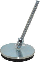 Gibraltar - 5/8-11 Bolt Thread, Studded Pivotal Stud Mount Leveling Pad & Mount - 5,000 Max Lb Capacity, 6" Base Diam - Exact Tooling