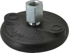 Gibraltar - 5000 Lb Capacity, 1/2-13 Thread, 1-5/8" OAL, Steel Stud, Tapped Pivotal Socket Mount Leveling Mount - Material Grade 1214, 3" Base Diam, Glass Filled Nylon Pad - Exact Tooling