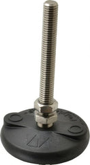 Gibraltar - 1/2-13 Bolt Thread, Studded Pivotal Stud Mount Leveling Pad & Mount - 5,000 Max Lb Capacity, 3" Base Diam - Exact Tooling