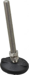 Gibraltar - 5/8-11 Bolt Thread, Studded Pivotal Stud Mount Leveling Pad & Mount - 5,000 Max Lb Capacity, 3" Base Diam - Exact Tooling