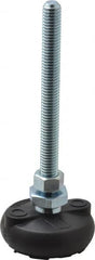 Gibraltar - 3/8-16 Bolt Thread, Studded Pivotal Stud Mount Leveling Pad & Mount - 4,000 Max Lb Capacity, 2" Base Diam - Exact Tooling