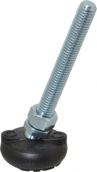 Gibraltar - 1/2-13 Bolt Thread, Studded Pivotal Stud Mount Leveling Pad & Mount - 4,000 Max Lb Capacity, 2" Base Diam - Exact Tooling
