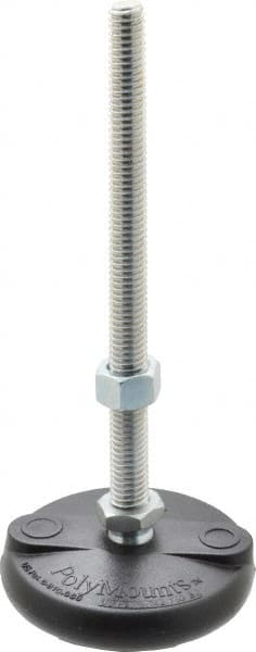 Gibraltar - 1/2-13 Bolt Thread, Studded Pivotal Stud Mount Leveling Pad & Mount - 5,000 Max Lb Capacity, 3" Base Diam - Exact Tooling