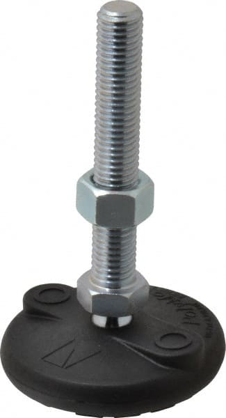 Gibraltar - 5/8-11 Bolt Thread, Studded Pivotal Stud Mount Leveling Pad & Mount - 5,000 Max Lb Capacity, 3" Base Diam - Exact Tooling