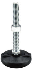 Gibraltar - 1-8 Bolt Thread, Studded Pivotal Stud Mount Leveling Pad & Mount - 10,000 Max Lb Capacity, 5" Base Diam - Exact Tooling