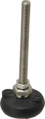 Gibraltar - 3/8-16 Bolt Thread, Studded Pivotal Stud Mount Leveling Pad & Mount - 4,000 Max Lb Capacity, 2" Base Diam - Exact Tooling