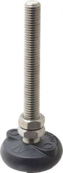 Gibraltar - 1/2-13 Bolt Thread, Studded Pivotal Stud Mount Leveling Pad & Mount - 4,000 Max Lb Capacity, 2" Base Diam - Exact Tooling