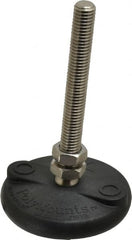 Gibraltar - 1/2-13 Bolt Thread, Studded Pivotal Stud Mount Leveling Pad & Mount - 5,000 Max Lb Capacity, 3" Base Diam - Exact Tooling