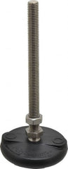 Gibraltar - 1/2-13 Bolt Thread, Studded Pivotal Stud Mount Leveling Pad & Mount - 5,000 Max Lb Capacity, 3" Base Diam - Exact Tooling