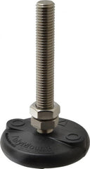 Gibraltar - 5/8-11 Bolt Thread, Studded Pivotal Stud Mount Leveling Pad & Mount - 5,000 Max Lb Capacity, 3" Base Diam - Exact Tooling