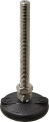 Gibraltar - 5/8-11 Bolt Thread, Studded Pivotal Stud Mount Leveling Pad & Mount - 5,000 Max Lb Capacity, 3" Base Diam - Exact Tooling