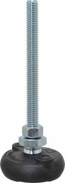 Gibraltar - 3/8-16 Bolt Thread, Studded Pivotal Stud Mount Leveling Pad & Mount - 4,000 Max Lb Capacity, 2" Base Diam - Exact Tooling