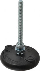 Gibraltar - 3/8-16 Bolt Thread, Studded Pivotal Stud Mount Leveling Pad & Mount - 5,000 Max Lb Capacity, 3" Base Diam - Exact Tooling
