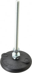 Gibraltar - 3/8-16 Bolt Thread, Studded Pivotal Stud Mount Leveling Pad & Mount - 5,000 Max Lb Capacity, 3" Base Diam - Exact Tooling