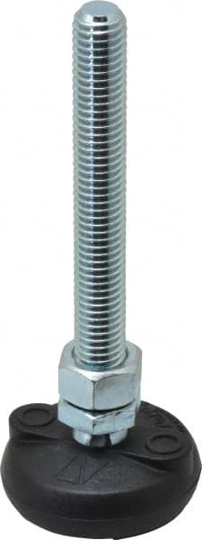 Gibraltar - 1/2-13 Bolt Thread, Studded Pivotal Stud Mount Leveling Pad & Mount - 4,000 Max Lb Capacity, 2" Base Diam - Exact Tooling