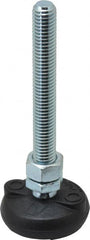 Gibraltar - 1/2-13 Bolt Thread, Studded Pivotal Stud Mount Leveling Pad & Mount - 4,000 Max Lb Capacity, 2" Base Diam - Exact Tooling