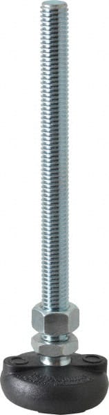 Gibraltar - 1/2-13 Bolt Thread, Studded Pivotal Stud Mount Leveling Pad & Mount - 4,000 Max Lb Capacity, 2" Base Diam - Exact Tooling
