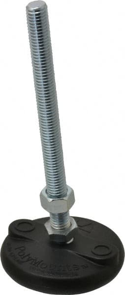 Gibraltar - 1/2-13 Bolt Thread, Studded Pivotal Stud Mount Leveling Pad & Mount - 5,000 Max Lb Capacity, 3" Base Diam - Exact Tooling