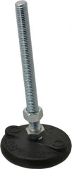 Gibraltar - 1/2-13 Bolt Thread, Studded Pivotal Stud Mount Leveling Pad & Mount - 5,000 Max Lb Capacity, 3" Base Diam - Exact Tooling