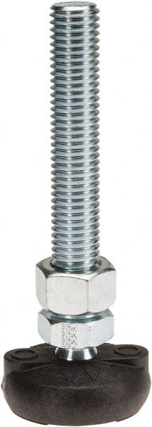 Gibraltar - 5/8-11 Bolt Thread, Studded Pivotal Stud Mount Leveling Pad & Mount - 4,000 Max Lb Capacity, 2" Base Diam - Exact Tooling