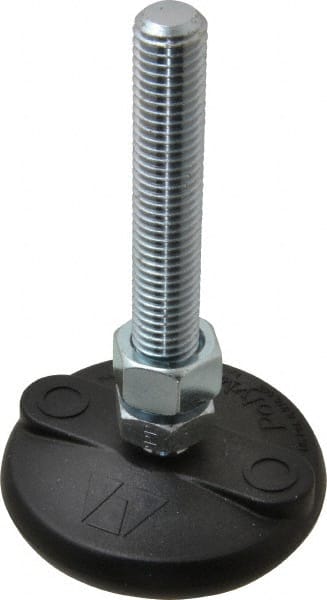 Gibraltar - 5/8-11 Bolt Thread, Studded Pivotal Stud Mount Leveling Pad & Mount - 5,000 Max Lb Capacity, 3" Base Diam - Exact Tooling