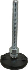 Gibraltar - 5/8-11 Bolt Thread, Studded Pivotal Stud Mount Leveling Pad & Mount - 5,000 Max Lb Capacity, 3" Base Diam - Exact Tooling